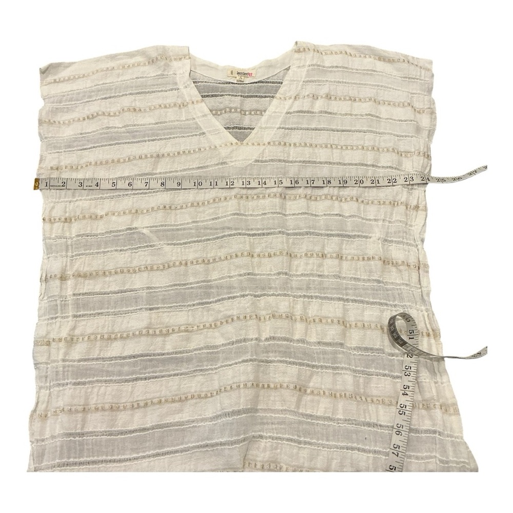 Lemlem by Liya Kebede White Cotton Handwoven Kaftan Dress One Size. AA46 - Picture 5 of 9